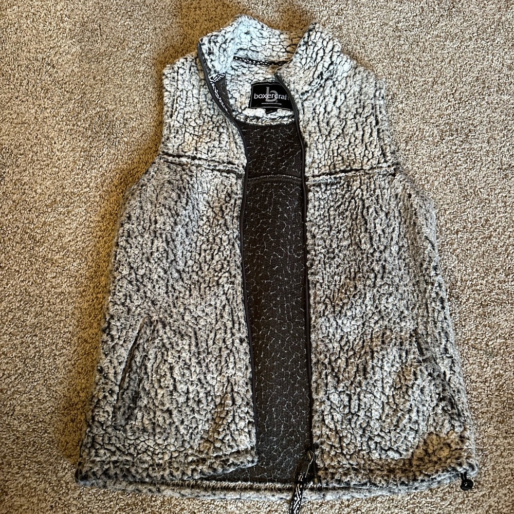 Boxercraft Gray Sherpa Fleece Vest